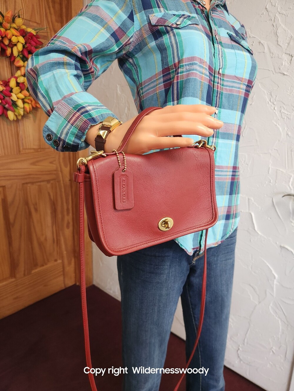 Coach Casino Bag, 1995, Red, Style #9924 - Picture 13 of 16